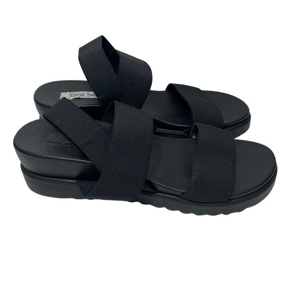 Steve Madden Black Strappy Sandals - Picture 1 of 7